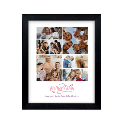 8 Photo Upload Personalised Framed Print