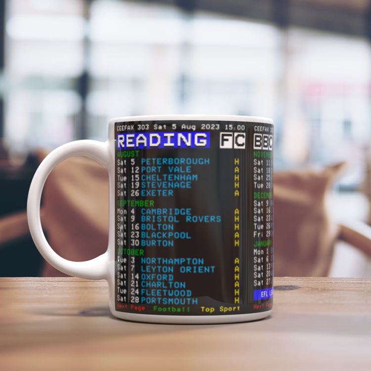 Reading FC League 1 Fixtures Mug