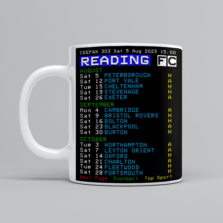 Reading FC League 1 Fixtures Mug